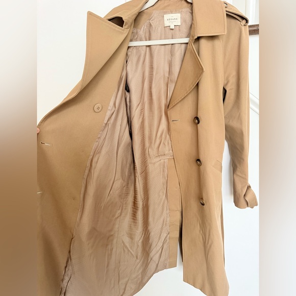 EUC Sezane Trench Coat - size 36/size 4 - tan/camel - Picture 11 of 14